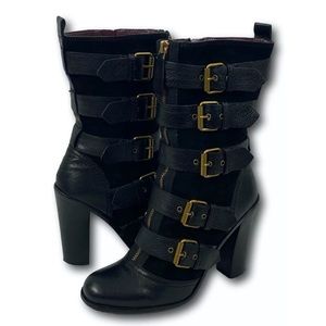 MARC BY MARC JACOBS Black Leather Mid-Calf Boots